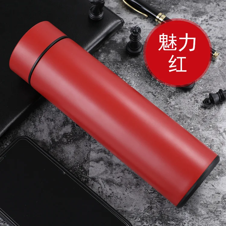 red WD0102 умная изоляционная чашка 304 термос из нержавеющей стали гидро колба портативная кружка термос для воды с дисплеем температуры - Цвет: red