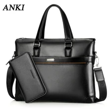 Мужской деловой портфель для ноутбука 11, 12, 13,3 дюймов, Сумка с кошельком, PU водонепроницаемая сумка для Macbook, Xiaomi Air 13, чехол, сумки на плечо