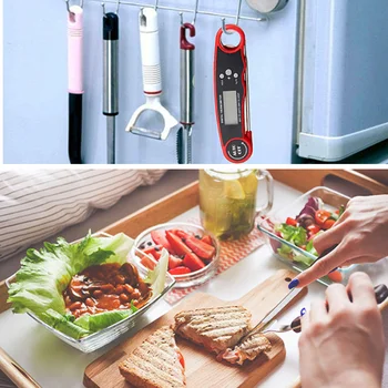 

Instant Read Meat Thermometer Ultra Fast with Backlight for Kitchen Camping SEC88