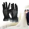 Bridal Lace Net Yarn Gloves Wrist Length Gloves Finger Short Wedding Accessories ► Photo 3/6