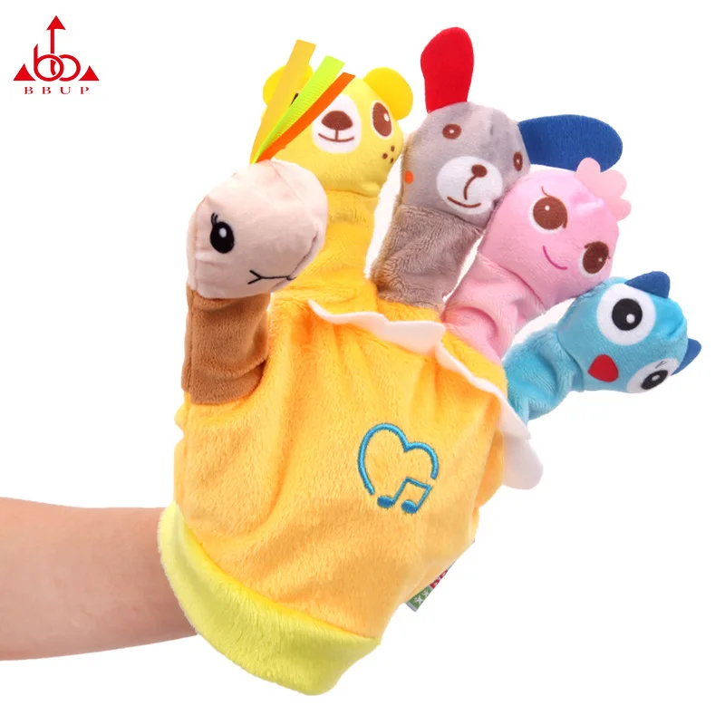 Bbup Infant Parent And Child Interactive Finger Puppets Gloves Storytelling Props Baby Cartoon Plush Toys