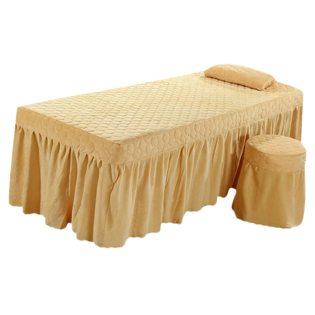 Camel 190x70cm Спа, массажный стол, юбка, косметическое покрывало для кровати - Цвет: Camel 190x70cm