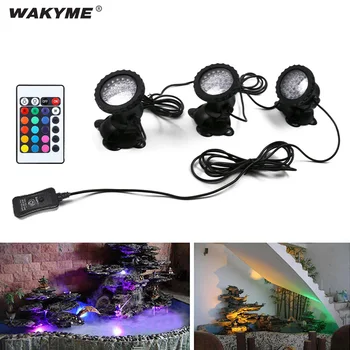 

WAKYME 36 LED Underwater Spot Light IP68 Waterproof Swimming Pool Light Remote Control Aquarium Spotlight Garden Landscape Lamp