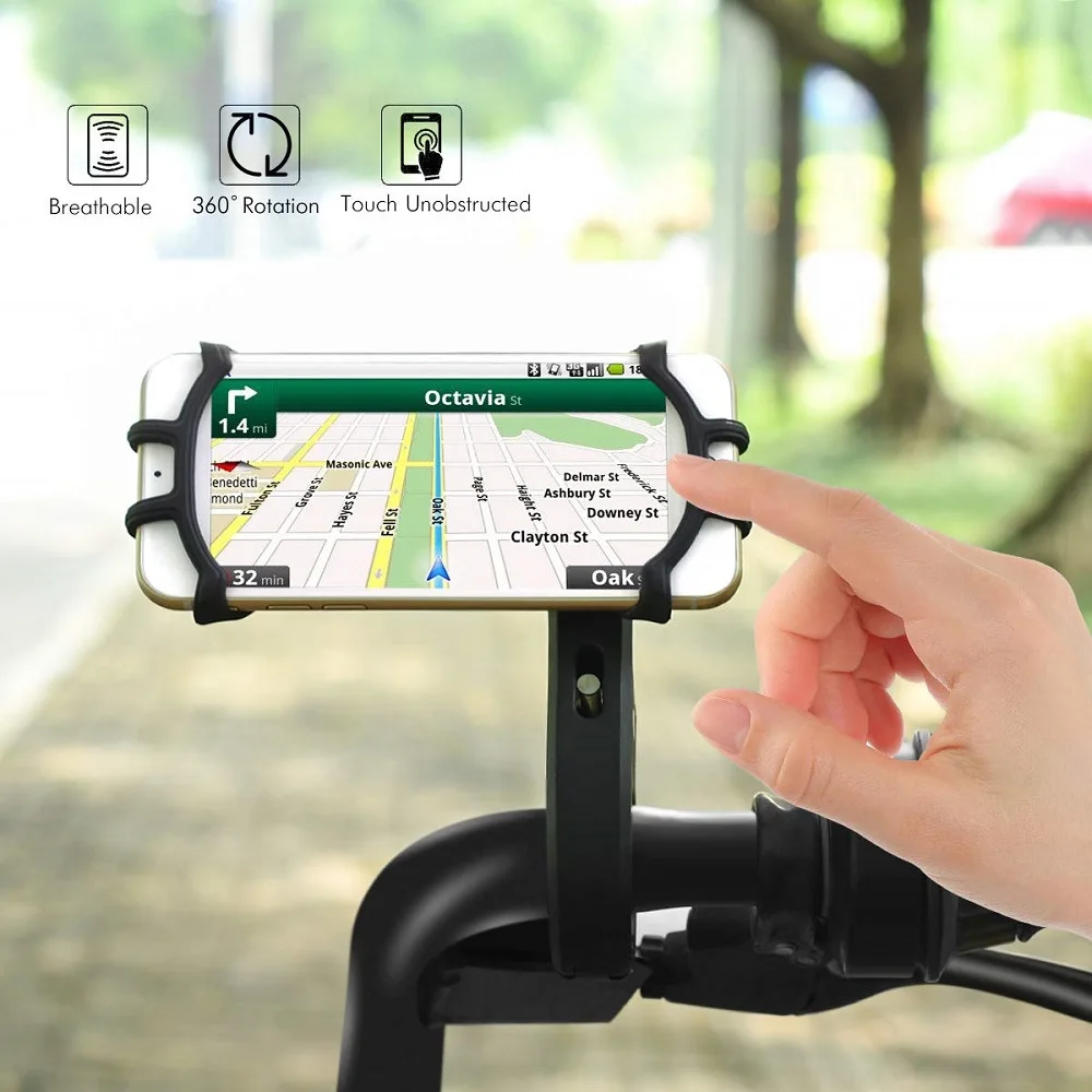 Untoom велосипедный держатель для телефона 360 градусов вращающийся силиконовый Мотоцикл Скутер телефон горный велосипед блоки GPS держатель для iPhone Xiaomi