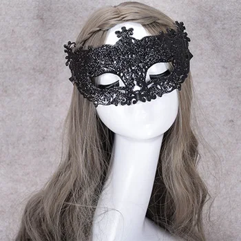 

Half Face Sequin Lace Fox Mask Princess Venice Mask Halloween Christmas Party Mask Cosplay Masquerade Masks Performance