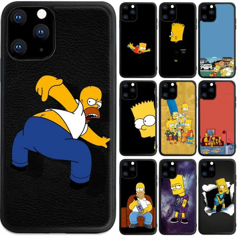 Чехол Simpsons для Samsung S21 s20 s30 s10 s9 s8 s7 s6 s5 note20 ultra plus edge мягкий чехол из поликарбоната и