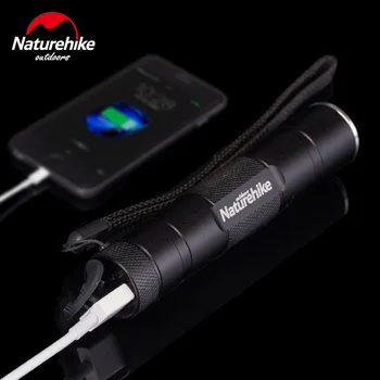 

Naturehike Waterpoof Light USB Charging Outdoor Camping Flashlight LED Rechargeable Light Ultralight Power Bank Outdoor Tool
