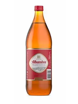 

Alhambra Tradicional Cerveza Lager, 4.6 % Volumen de Alcohol - Botella de 1 L