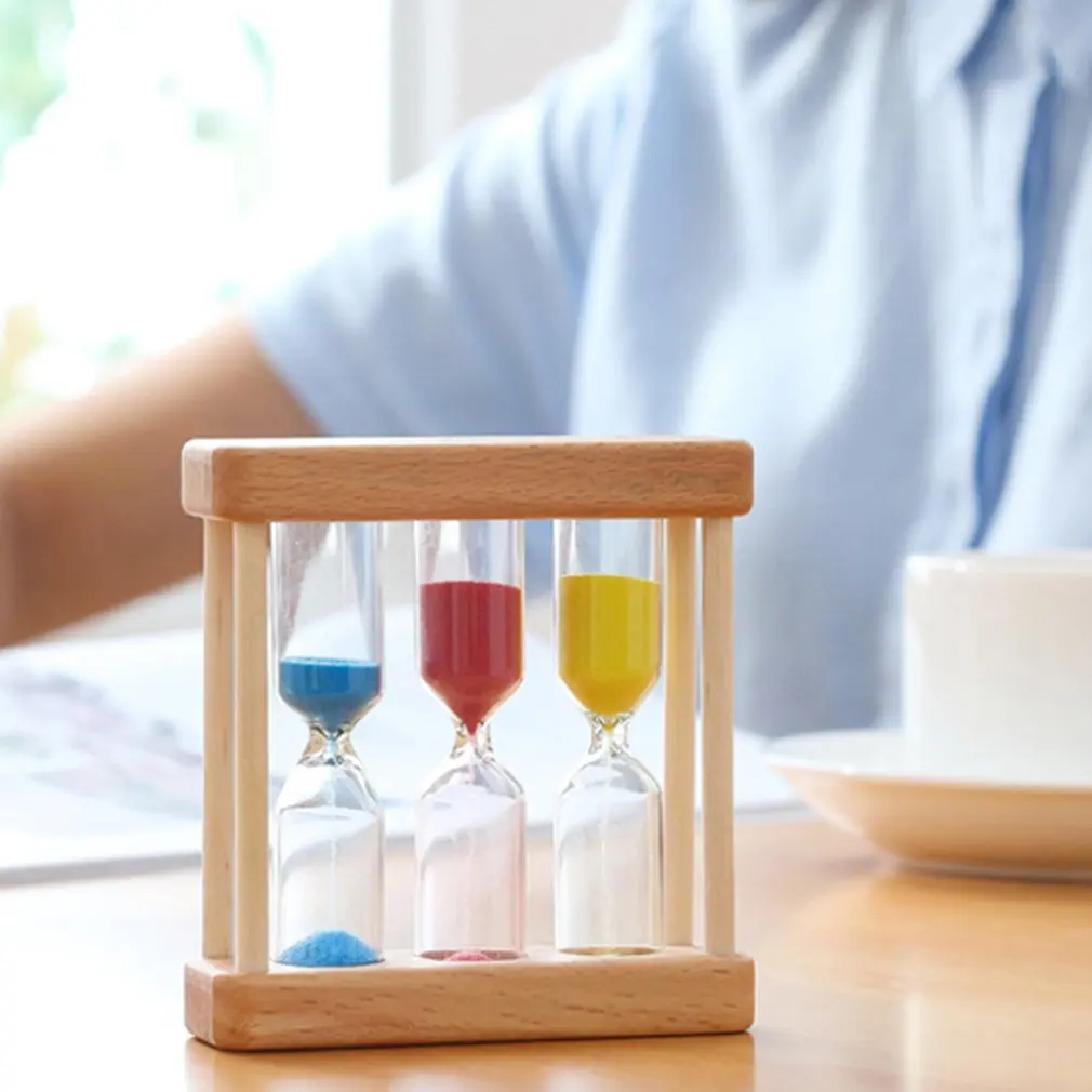 Reloj de arena de madera para niños, cronógrafo con temporizador, decoración del hogar, regalo, estilo Simple, 1/3/5 minutos