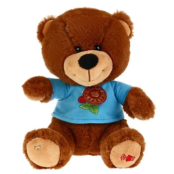 

Soft musical toy "Mishka", tells poems by A. Barto and sings songs, 25 cm