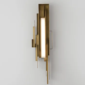 

Light luxury modern living room wall light villa hotel designer model bedroom wall lamp WF1016