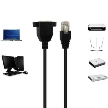 

1 Meter RJ45 Ethernet Cable Connector Extension Line RJ45 Male To Female With Ear Category 5 Network Cable LAN Ethernet Adapter