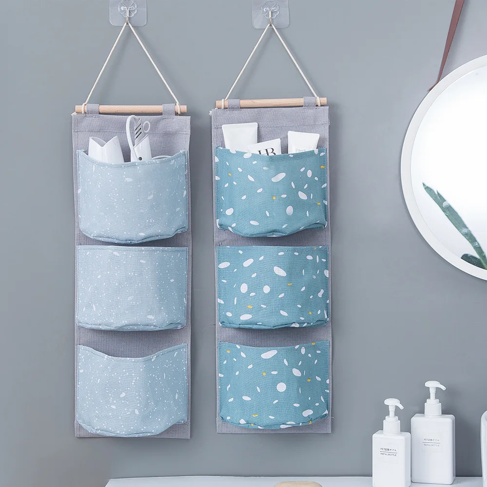 Cotton Wall Hanging Organizer Pockets Bedside Storage Room Door Phone Book Magazine Sundries Bag Holder | Дом и сад