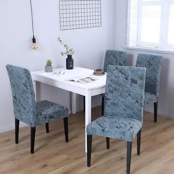 

DishyKooker 4Pcs Thicken StretchSplashed Ink Printing Antifouling Kitchen Chair Covers