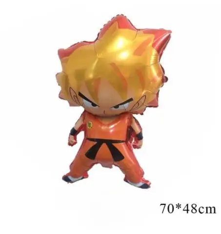 Dragon Ball Z Son Goku вечерние декоративные столовые принадлежности бумажные чашки пластины выдувные ткани шары для детей Дети День рождения товары для вечеринок - Цвет: 1pcs