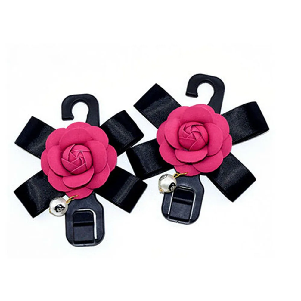 Красный Новейший автомобильный крючок Camellia, креативный многофункциональный автомобильный крючок для хранения сидений, многофункциональные зажимы, крючки для автомобильных аксессуаров - Название цвета: Красный