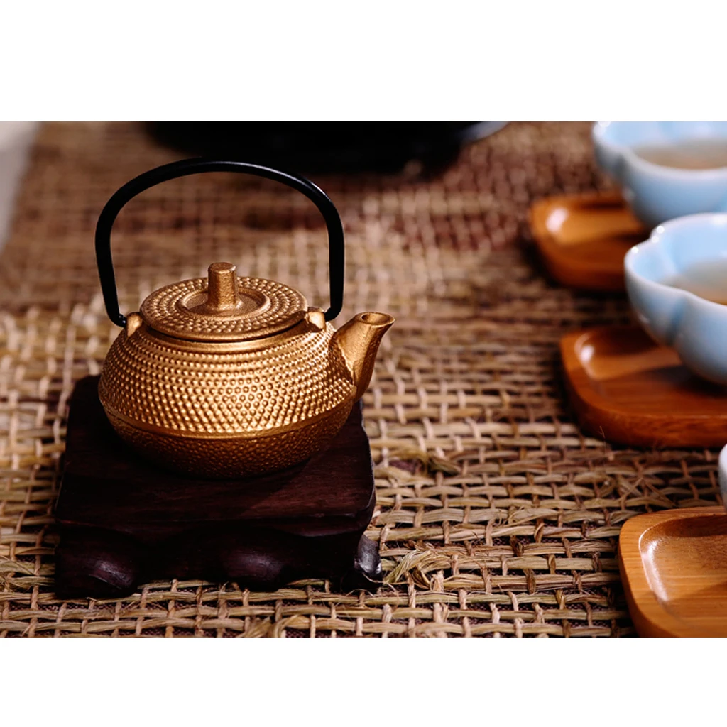 1pc Cast Iron Teapot Japanese Tetsubin Tea Kettle Small Metal Tea Pot 50ml