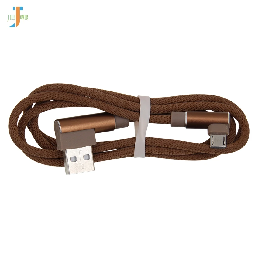100 шт/лот 90 градусов l-образный тканевый кабель Micro USB зарядный кабельный провод для IPhone X XR samsung S7 sony C3 C5 htc 10