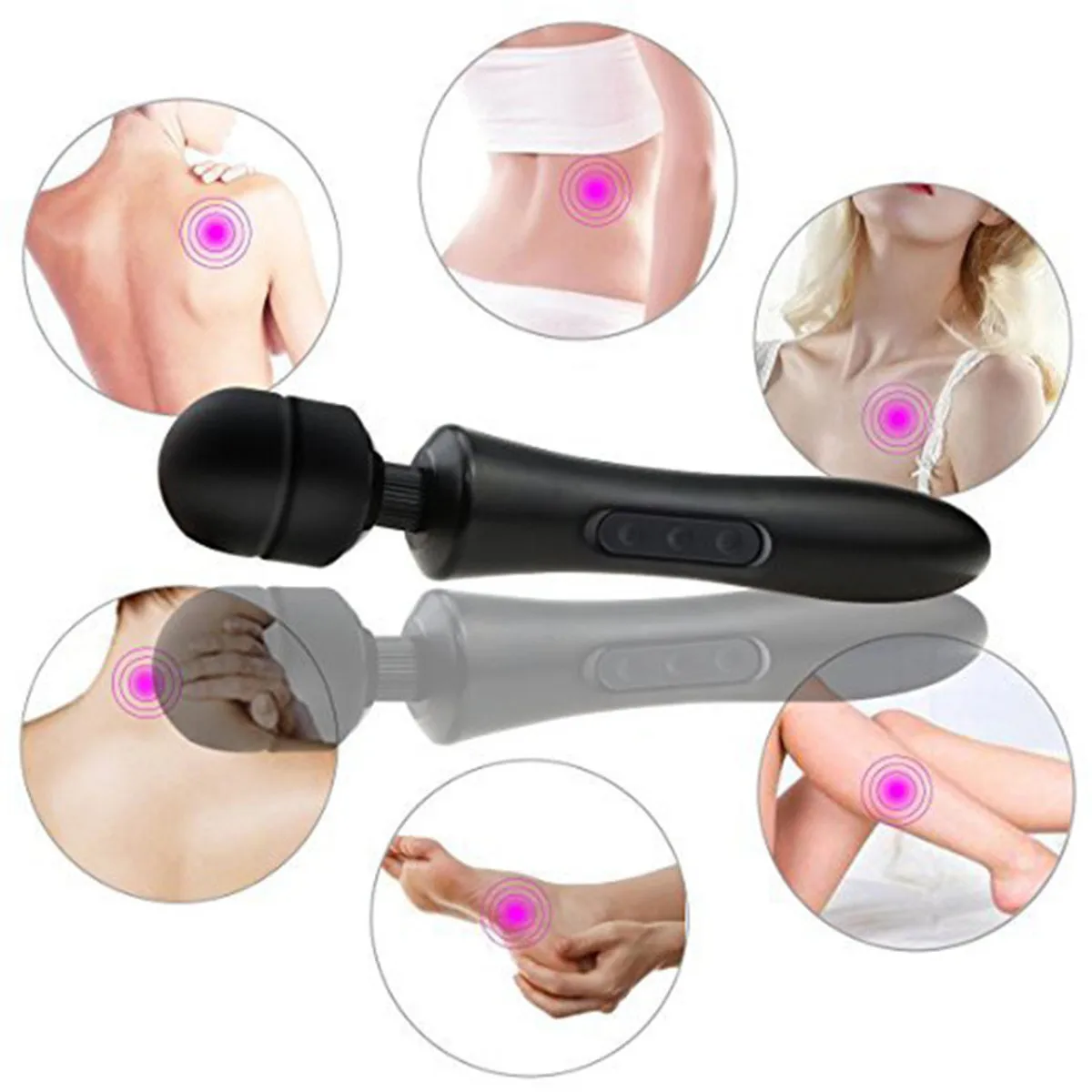 Recarregável do Corpo da Terapia do Músculo do Pescoço do Usb Elétrica da Percussão Modos da Vibração Relaxam a Ferramenta Usb da Vibração Massager Vibração 8 Velocidades 20 da 110-250 v 16 Cheap Massagem Vara