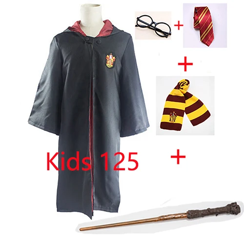 Волшебная палочка Гермионы Ravenclaw Гриффиндор Hufflepuff Слизерин палочка Косплей костюмы робы накидка для детей подарок на Хэллоуин - Цвет: Kids 125