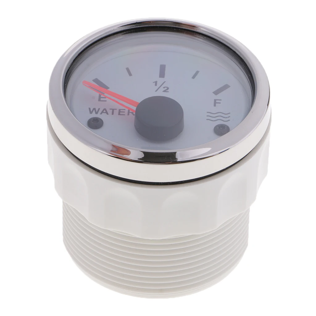 Marine Water Level Gauge - 240-33 OHMS - 12/24V - 52mm - White Bezel