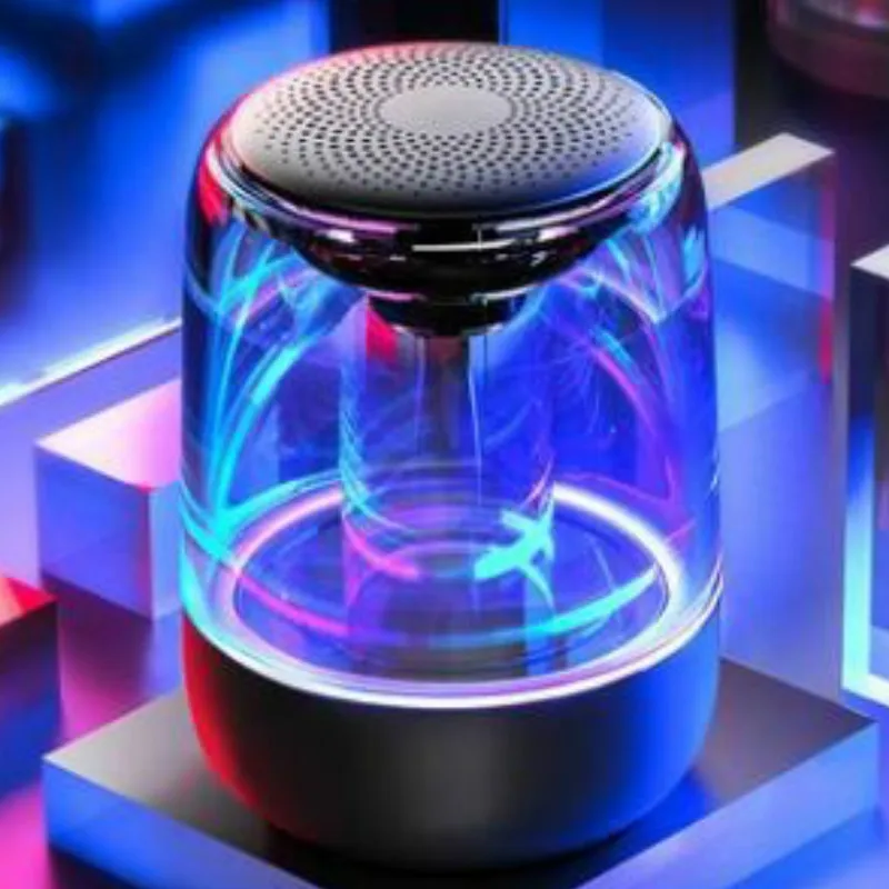 Кристальное стекло C7 Будильник беспроводной Bluetooth динамик Мода бас аудио