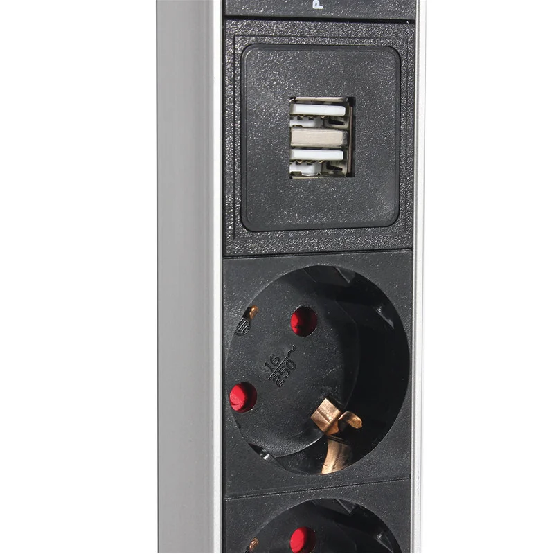 Розетка питания с 3 отверстиями и usb портом для зарядки выдвижные розетки