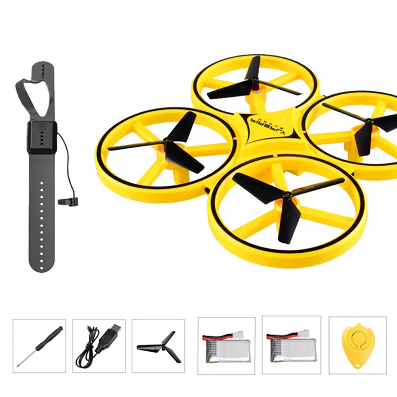 Mini Helicopter Induction Drone Smart Watch Hand Gesture Sensor Remote RC Aircraft UFO Flying Quadcopter Interactive Kids Toys Mini Helicopter Induction Drone Smart Watch Hand Gesture Sensor Remote RC Aircraft UFO Flying Quadcopter Interactive Kids Toys