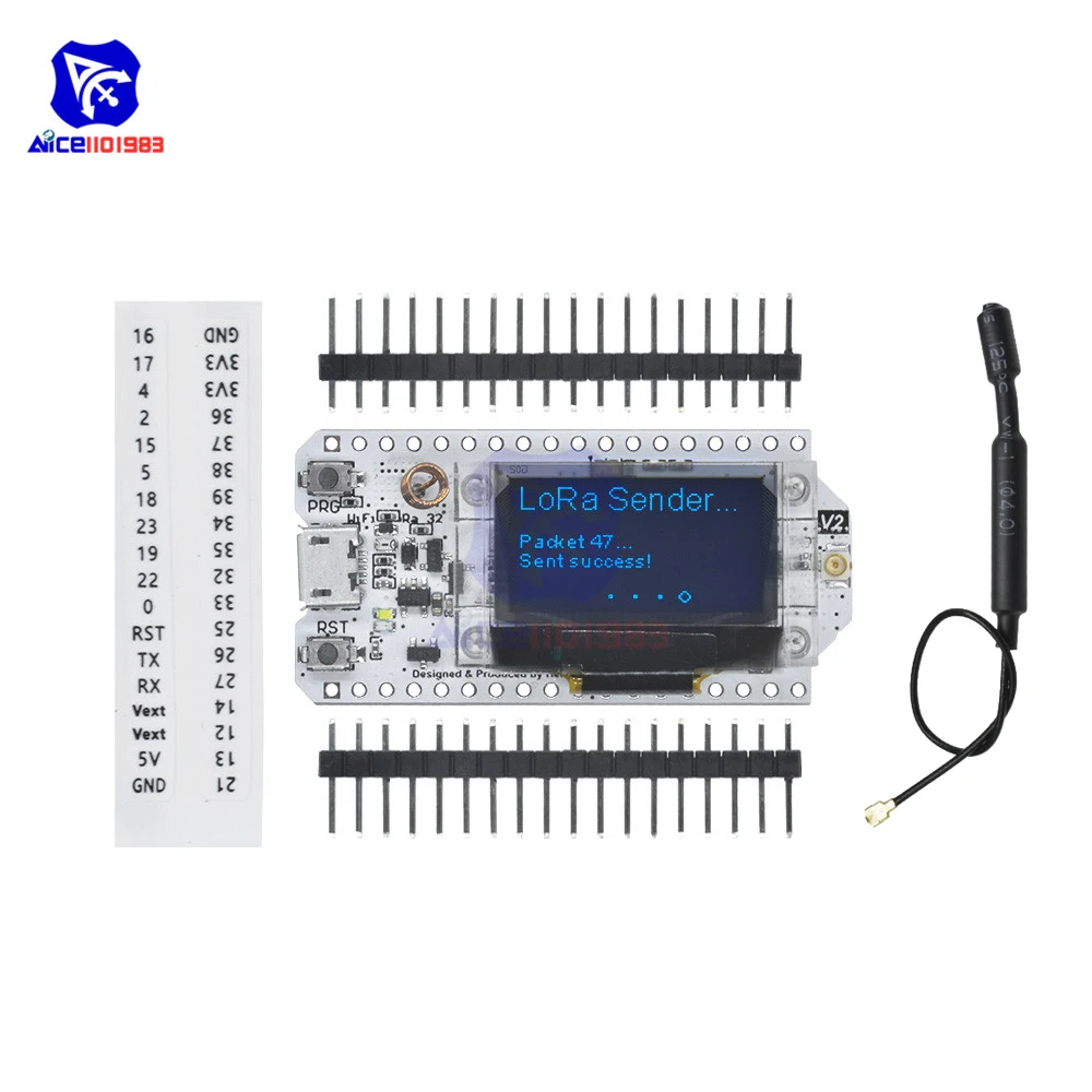 Diymore LoRa 868-915 МГц 0,9" OLED дисплей ESP32 wifi Bluetooth Плата расширения антенна IPX приемопередатчик SX1276 IOT для Arduino