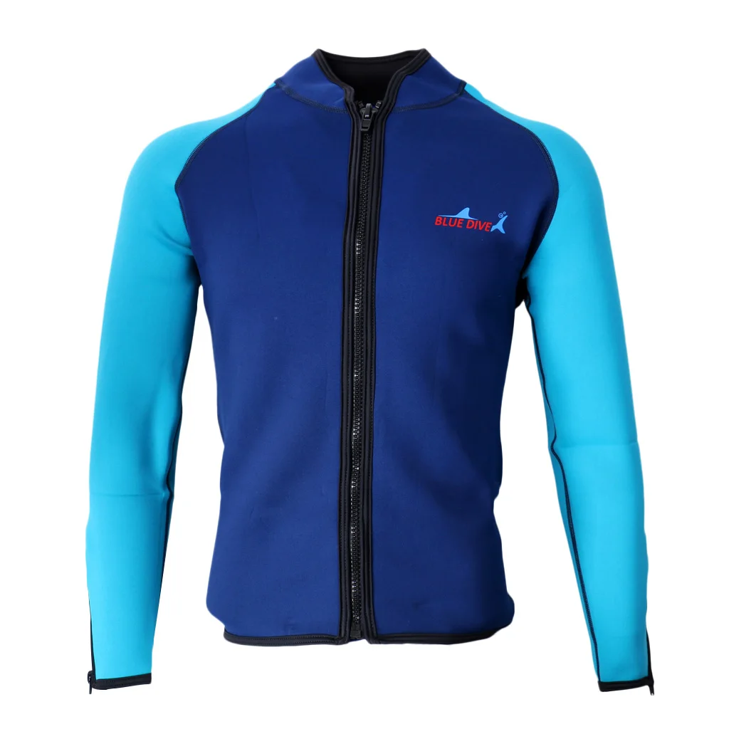 2mm Men Neoprene Scuba Diving Jacket Wetsuit UV Protect Swimsuit Swim Surf Top Scuba Diving Jacket Surfing Wetsuit