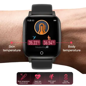 

YH-X06 New Body Temperature Bracelet Bluetooth Smart Sports Waterproof Heart Rate Meter smartwatch oximeter