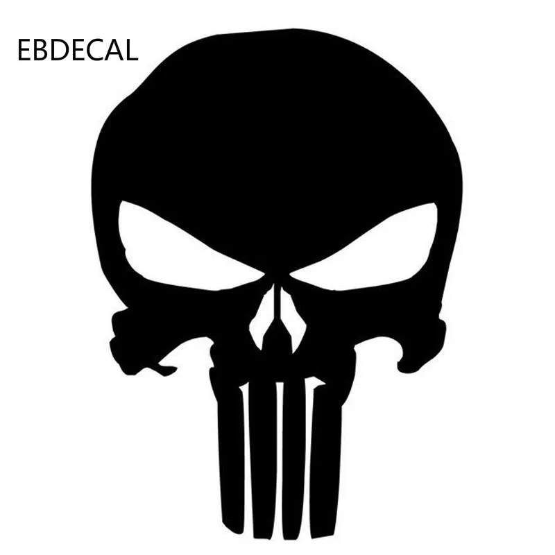 

PUNISHER SKULL Funny Sticker Decal Reflective Laser Motorcycle Car Styling Vinyl Stickers EBDECAL CT30493
