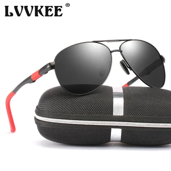 

LVVKEE 2021 Brand Classic Men Sunglasses Aluminum Alloy Frame Spring Legs Polarized Sun Glasses For Male Driving Oculos De Sol