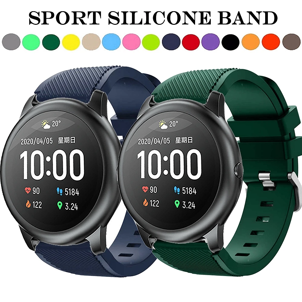 

22mm Strap for Xiaomi Haylou Solar LS05 Smart Watch Bracelet Band Replacement Sport Silicone Watchband Wristband Accessories