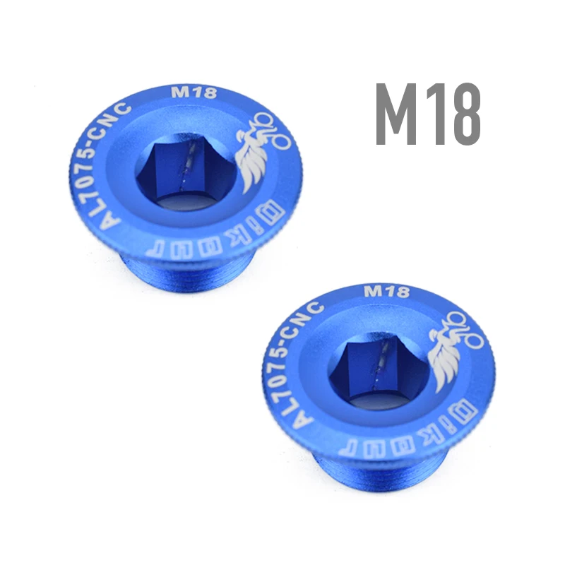 1 шт. зубная пластина крышка шатуна кривошипная крышка M20 M18 M19 M15 MTB шатун для велосипеда алюминиевый BMX дорожный велосипедный фитинг 4 цвета - Цвет: 2PCS M18 blue