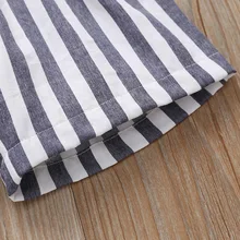 Детские брюки для девочек; летние модные хлопковые шорты в полоску в Корейском стиле; повседневные штаны; детские штаны