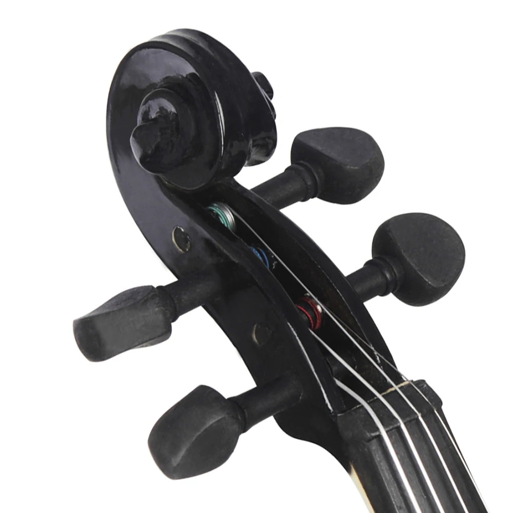 Black 1/8 Violin High Quality String Instrument Solid Wood Acoustic Fiddle With Box Musical Instrument Accessories Kids Gifts