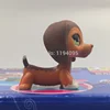 lps cat pet shop toys Dachshund Dog #675 Brown Puppy Blue Eyes Animal kids Gift ► Photo 3/3