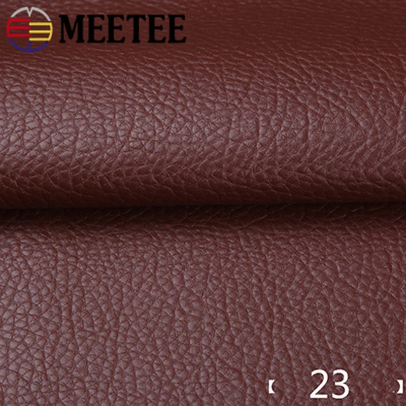 Ткань из искусственной кожи Meetee 50*138 см однотонная замшевая синтетическая