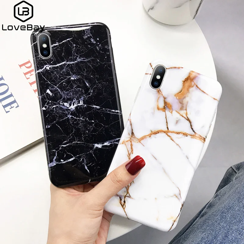 Lovebay чехлы для телефонов с геометрическим мрамором и текстурой для iPhone 11 X XR XS Max 11 Pro Max мягкие чехлы imd чехол для iPhone 6 6S 7 8 Plus