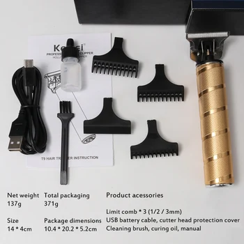 

Kemei KM-T9 Electric Hair Clipper Oil Head Carving Electric Razor Haircut Push Hair Trimmers Beard Scissors Hair Cutting