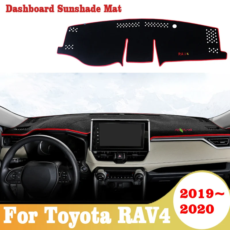 

Car Dashboard Decorate Cover Mat Sun Shade Pad Instrument Panel Carpets Anti-UV For Toyota RAV4 2019 2020 LHD RHD Accessories
