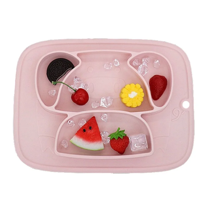 Baby Silicone Dinner Plate Feeding Container Placemat Tableware Children Food Baby Dishes Infant Feeding Silicone Suction Dishes