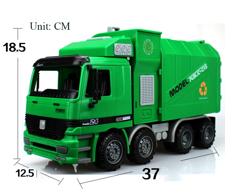 Детская большая инерционная машина для сортировки мусора, может быть поднята с мусором, устойчивая к падению Игрушечная машина для мальчика