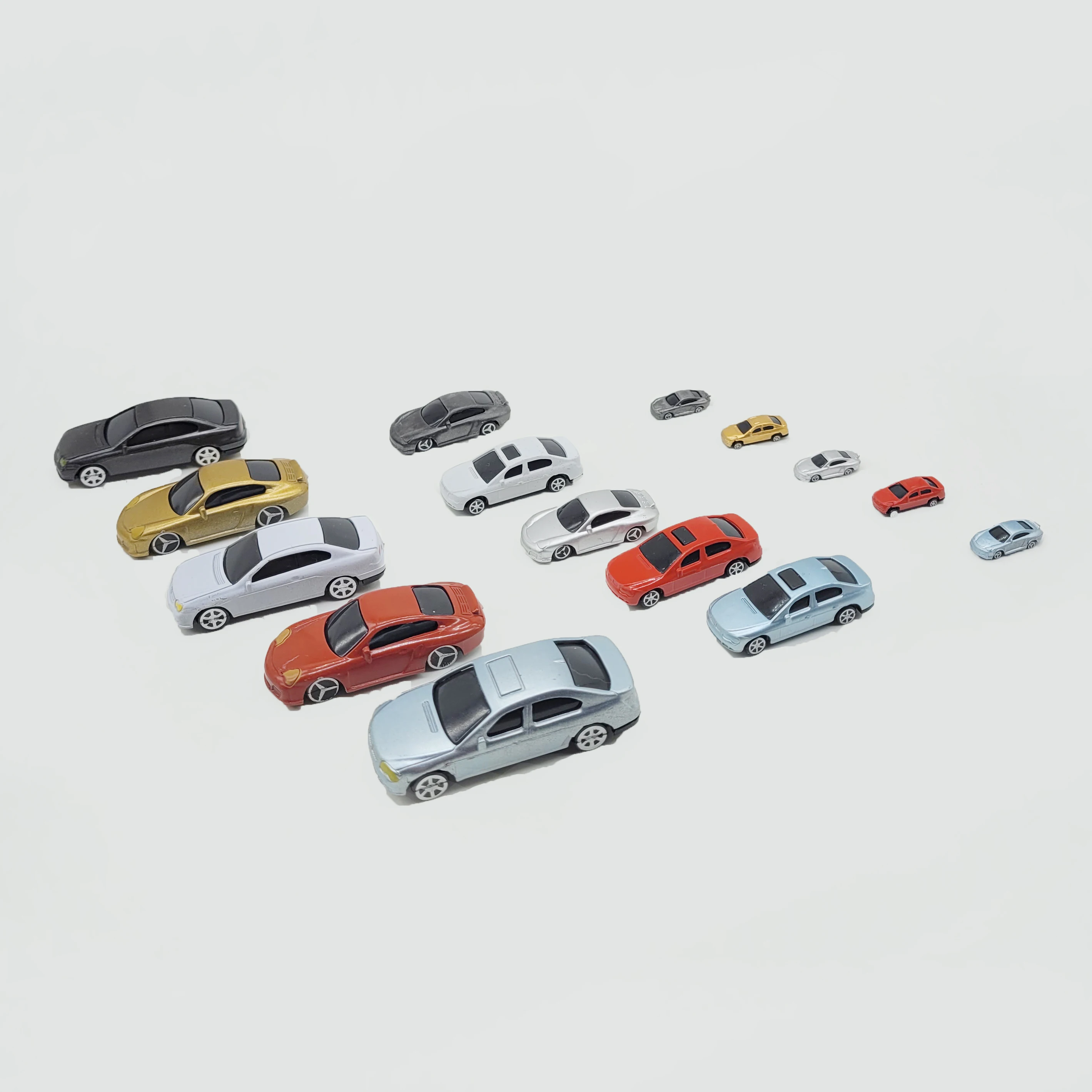 5Pcs Model Car Miniature Architecture Vehicle Railway Train Layout Landscape HO/TT/N scale Toy GIfts 1:75 1:87 1:100 1:150 1:200