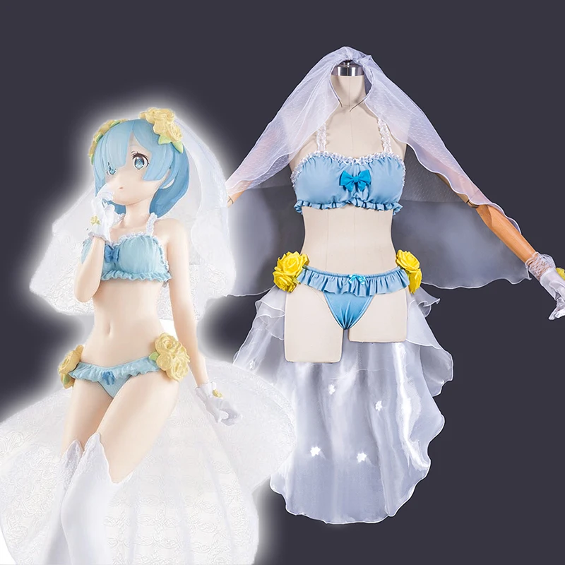 Костюм для косплея Rem из аниме Re ZERO Start Life in other World | Тематическая одежда и униформа
