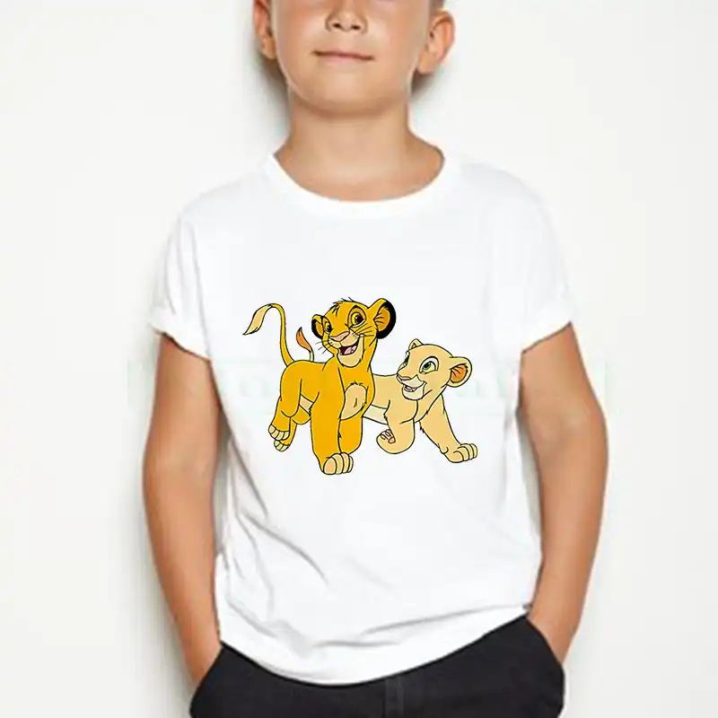 子供かわいいシンバ漫画ライオンキング印刷tシャツ女の子 男の子おかしい動物ベビー服キッズサマーtシャツストリート Tシャツ Aliexpress