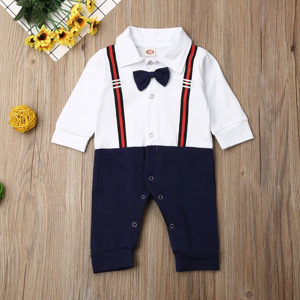 Весенне-осенняя одежда для малышей, Костюм Джентльмена для маленьких мальчиков, комбинезон, одежда с длинными рукавами