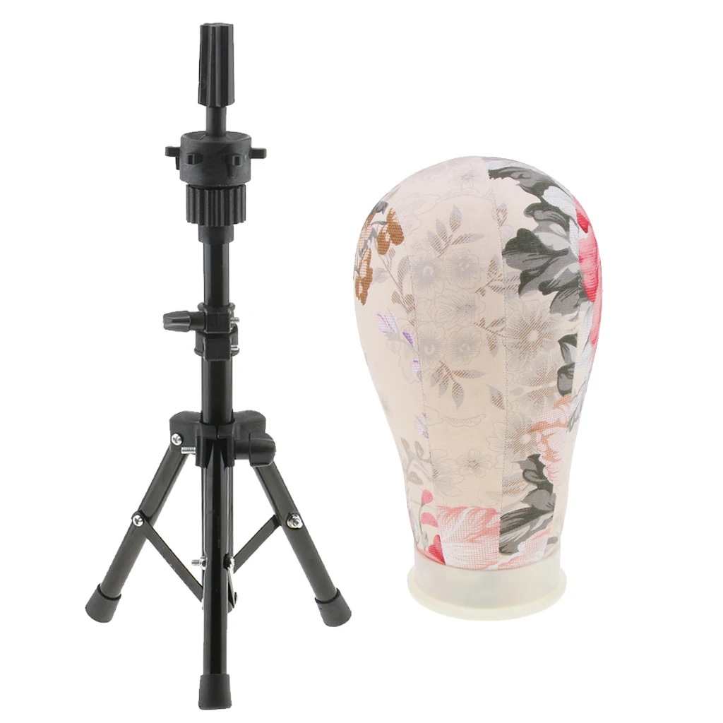 Mannequin Head for Wigs Making Display 22 inch, with Adjustable Tripod Stand Holder