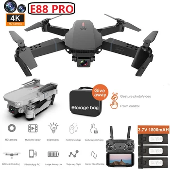 NEW E88 Mini Drone 4K HD Daul Camera With Wifi FPV Portable Foldable Remote Control Drones Rc Quadcopter Camera Dron Toys